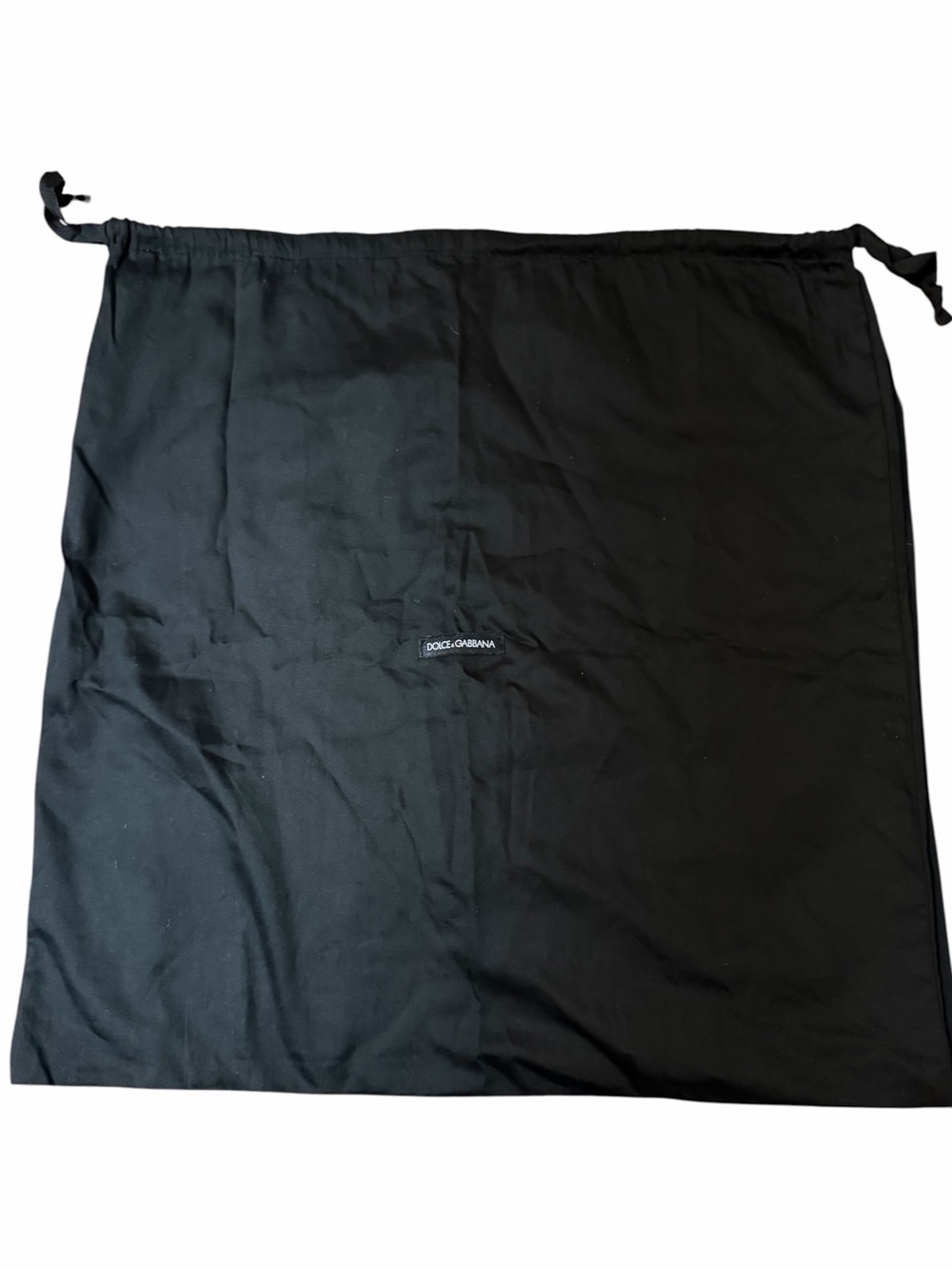 Authentic Dolce & Gabbana Black Drawstring Dust Bag 26” x 24” Large Storage Bag
